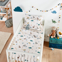 Dino Pop Dinosaur 100% Cotton Cot Fitted Sheet - thumbnail 2