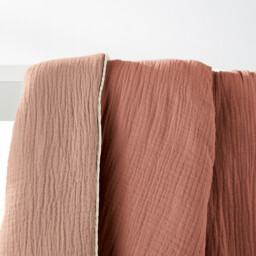 Kumla Two-Tone Cotton Muslin Baby Blanket - thumbnail 2