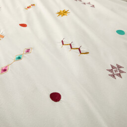 Imani Embroidered Vintage Cotton Duvet Cover - thumbnail 3