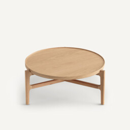 Alyasa Coffee Table in Oak Veneer Diameter 94cm - thumbnail 3