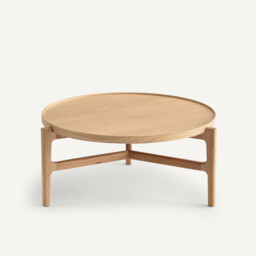 Alyasa Coffee Table in Oak Veneer Diameter 94cm - thumbnail 1