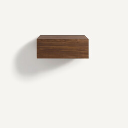 Vesper Solid Walnut 1-Drawer Floating Bedside Table - thumbnail 3