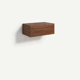 Vesper Solid Walnut 1-Drawer Floating Bedside Table