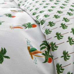 Tapahi Palm Tree Print 50% Recycled Cotton Child's Duvet Cover - thumbnail 4