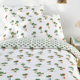 Tapahi Palm Tree Print 50% Recycled Cotton Child's Duvet Cover - thumbnail 1