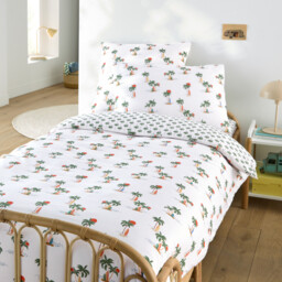 Tapahi Palm Tree Print 50% Recycled Cotton Child's Duvet Cover - thumbnail 3