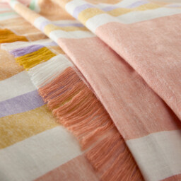 Maisie Striped Multico Linen/Cotton Bedspread - thumbnail 4