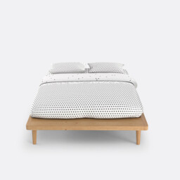Jimi Solid Pine Platform Bed with Bed Base - thumbnail 3