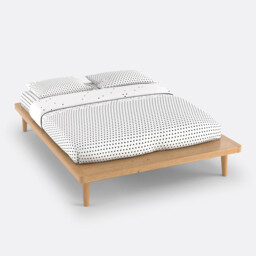 Jimi Solid Pine Platform Bed with Bed Base