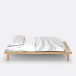 Jimi Solid Pine Platform Bed with Bed Base - thumbnail 4