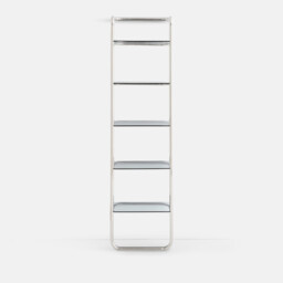Giorgio Stainless Steel and Tinted Glass Wall Shelf - thumbnail 3