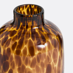 Fauvita 18cm High Amber Glass Vase - thumbnail 3