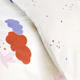 Noki Cloud Print Organic Cotton Child's Duvet Cover - thumbnail 4