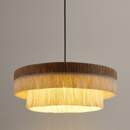 Kavi Fringed Hanging Lamp in Raffia Ø50cm - thumbnail 4