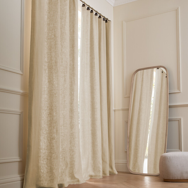 Private Lined Washed Linen Curtain - image 1