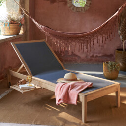 Limbo Adjustable Acacia Garden Sun Lounger - thumbnail 2