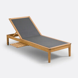 Limbo Adjustable Acacia Garden Sun Lounger - thumbnail 3