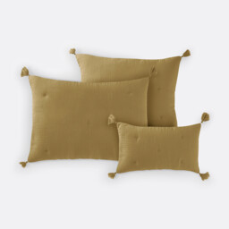 Kulma Quilted Cushion Cover in Cotton Muslin