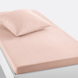 Kumla Children's Plain Cotton Muslin Fitted Sheet - thumbnail 1