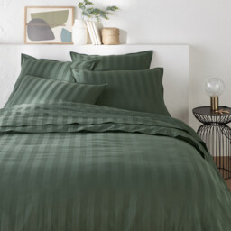 Victor Striped Washed Cotton Satin 300 Thread Count Pillowcase - thumbnail 3