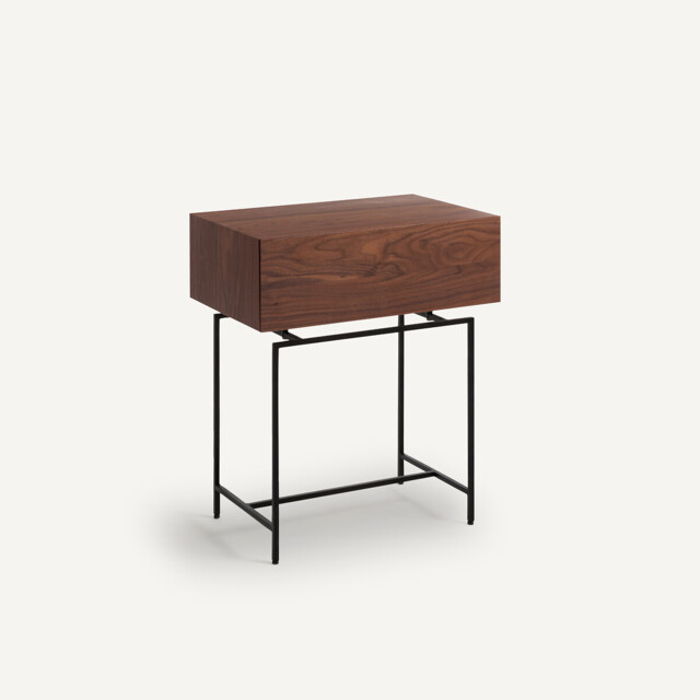 Oreko Walnut Veneered Bedside Table