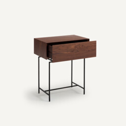 Oreko Walnut Veneered Bedside Table - thumbnail 3