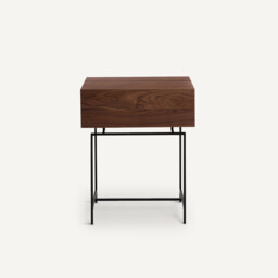 Oreko Walnut Veneered Bedside Table - thumbnail 2
