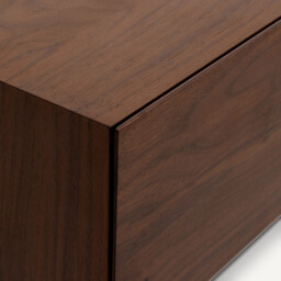 Oreko Walnut Veneered Bedside Table - thumbnail 4