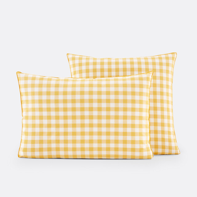 Taie D'oreiller Enfant Coton, Veldi Yellow Cotton Child's Pillowcase - image 1