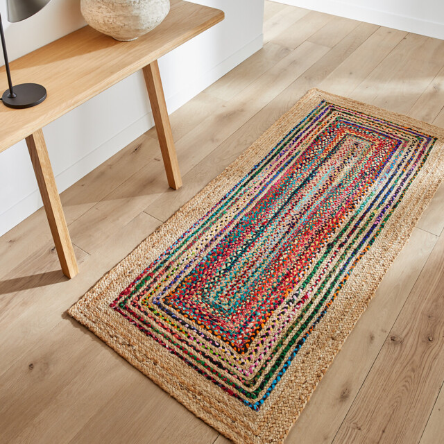 Jaco Colourful Jute & Recycled Cotton Runner - image 1