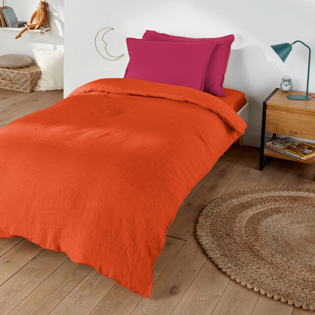Linot Plain 100% Washed Linen Duvet Cover - image 1
