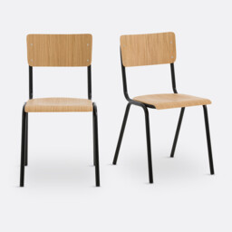 Set of 2 Hiba Stackable School Chairs - thumbnail 1