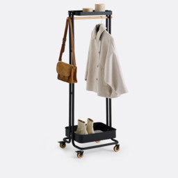 Tania Metal & Rubberwood Rolling Rack - thumbnail 3