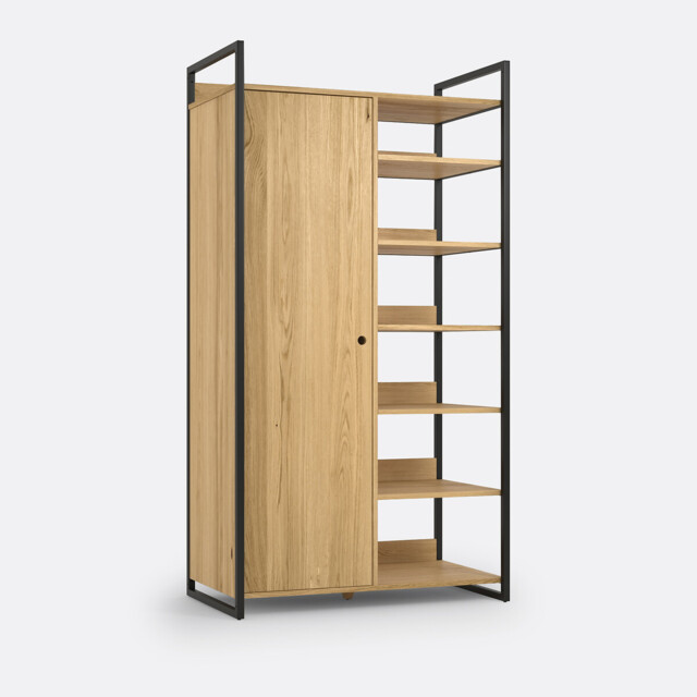 Hiba Modular Wardrobe with 1 Door & 6 Shelves - image 1