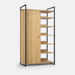 Hiba Modular Wardrobe with 1 Door & 6 Shelves