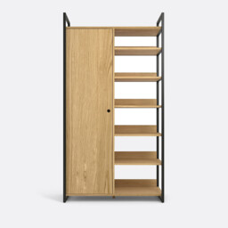 Hiba Modular Wardrobe with 1 Door & 6 Shelves - thumbnail 3