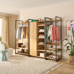 Hiba Modular Wardrobe with 1 Door & 6 Shelves - thumbnail 2