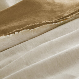 Alhanasia Washed Linen Duvet Cover with Double Fringe - thumbnail 4