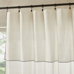 Halka 100% Organic Washed Cotton Voile Sheer Curtain Panel - thumbnail 3