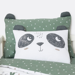 Panda Mania Baby Pillowcase in Cotton - thumbnail 1