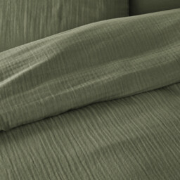 Kumla Plain Cotton Muslin Pillowcase - thumbnail 3
