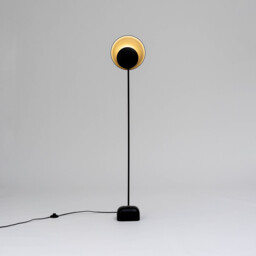 Naton Black and Mocha Metal Reflector Floor Lamp - thumbnail 4
