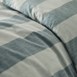 Tamori Grey-Green Duvet Cover in Cotton - thumbnail 3
