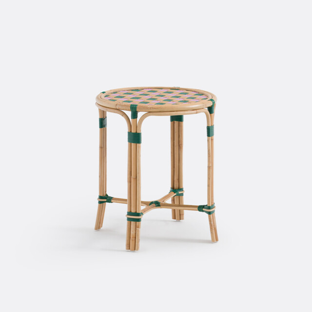 Bianca Rattan and Woven Resin Side Table - image 1