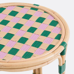 Bianca Rattan and Woven Resin Side Table - thumbnail 4