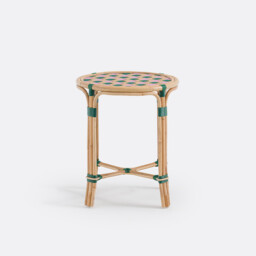 Bianca Rattan and Woven Resin Side Table - thumbnail 3