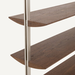 Livel Walnut-Veneer Bookcase, L100cm - thumbnail 4