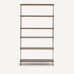 Livel Walnut-Veneer Bookcase, L100cm - thumbnail 3