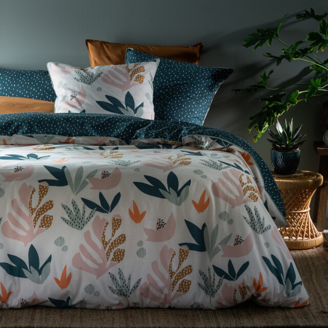 Maranhao Graphic Floral Cotton Duvet Cover