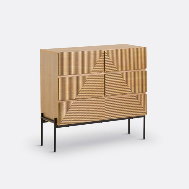 Lodge Wooden Chest of 5 Drawers - image 1